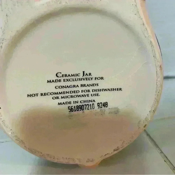 Conagra Brands Ceramic Teddy Bear Cookie Jar Porcelain Treat Jar Green Winter - Picture 5 of 6